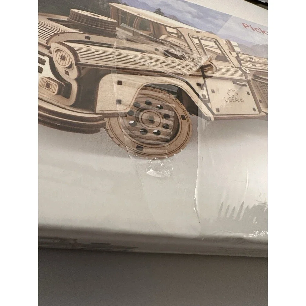 Mechanical Models UGEARS Wooden Pickup Lumberjack Model Kit Plywood No Glue